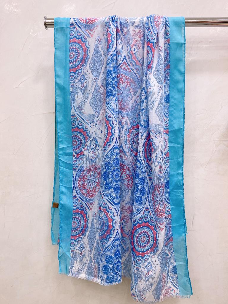 Pañuelo XL tonos azules