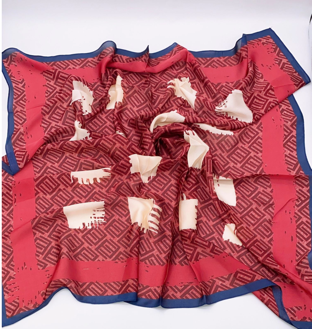 Pañuelo Rojo con marino