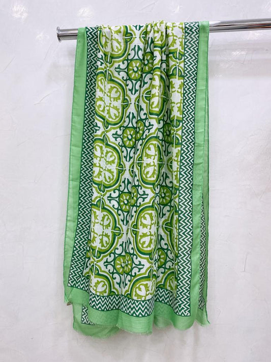 Pañuelo XL tonos verdes