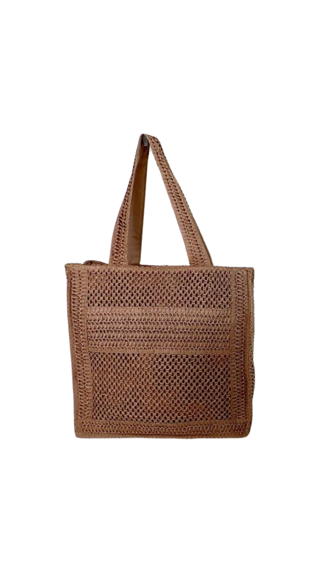 bolsa grande recangular camel