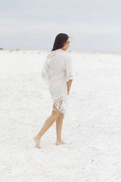 Kimono Etnico Blanco