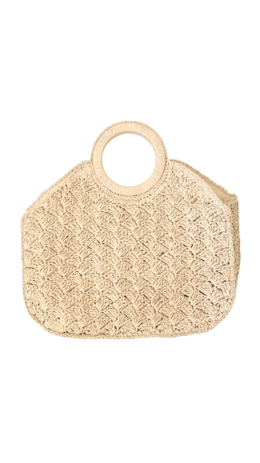 bolsa tejida  beige