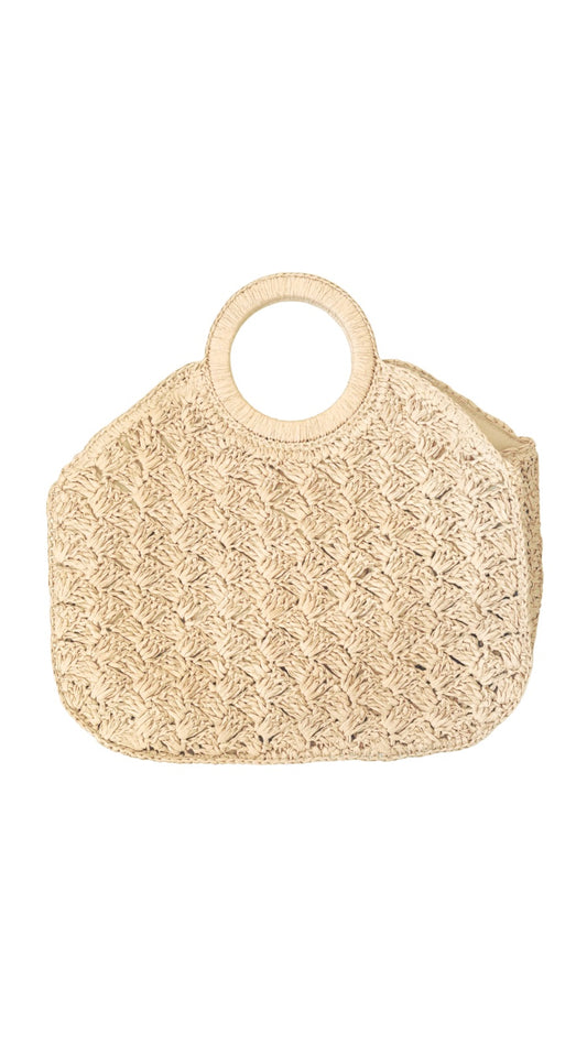 bolsa tejida  beige