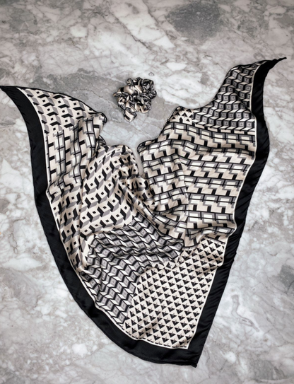 Pañuelo mosaico negro chico