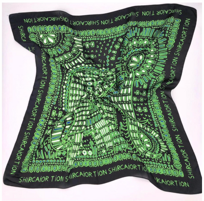 Pañuelo letras verdes