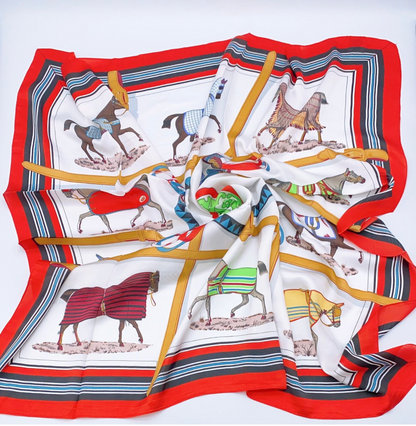 Pañuelo Caballos Marco Rojo