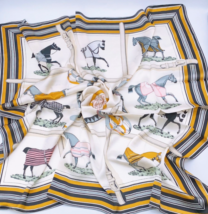 Pañuelo Caballos Marco Amarillo