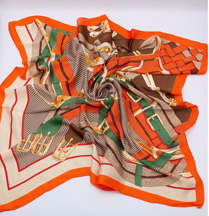 Pañuelo Cintos Verdes y Naranja