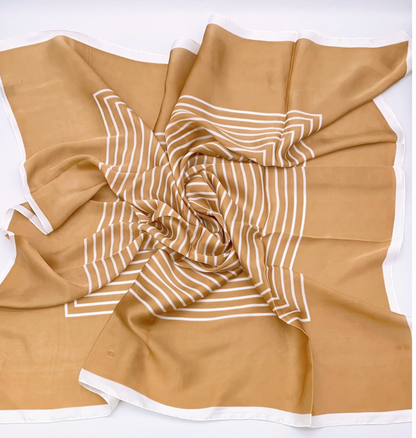 Pañuelo Beige lineas