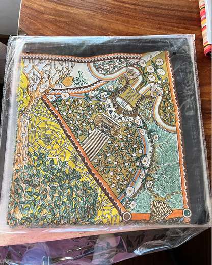 Pañuelo naturaleza verde con amarillo