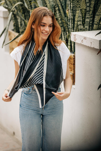 Pañuelo Negro Lineas