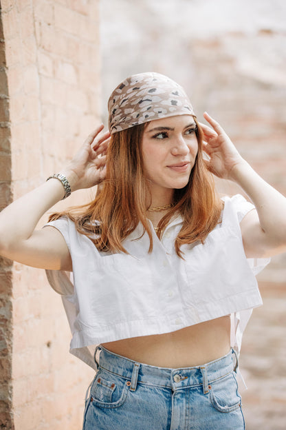 Pañuelo animal print tonos rosas