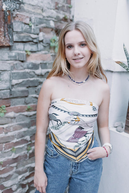 Pañuelo Caballos Marco Amarillo