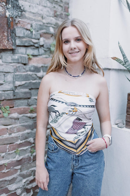 Pañuelo Caballos Marco Amarillo