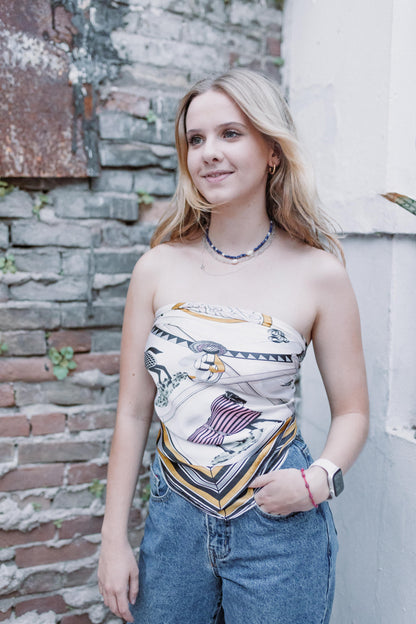 Pañuelo Caballos Marco Amarillo