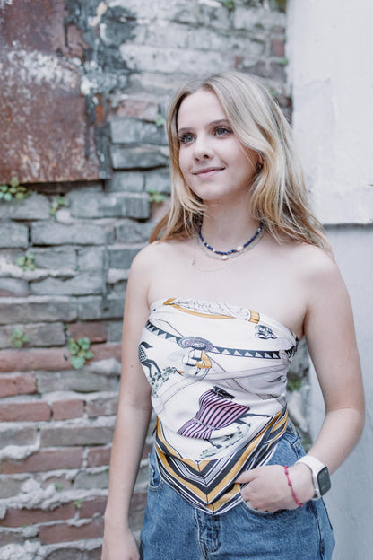 Pañuelo Caballos Marco Amarillo