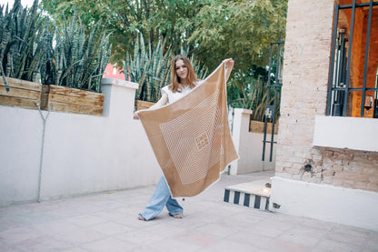 Pañuelo Beige lineas