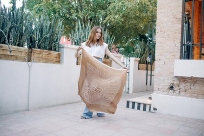 Pañuelo Beige lineas