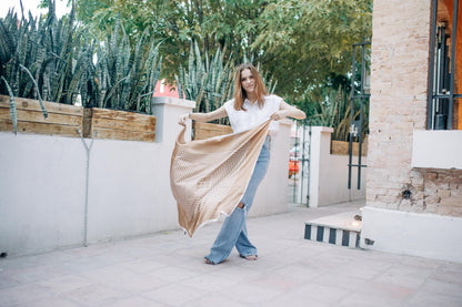 Pañuelo Beige lineas