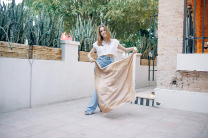 Pañuelo Beige lineas