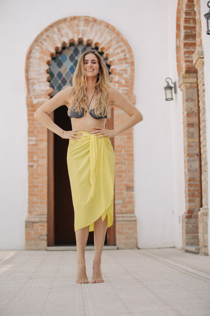 Pareo Liso Largo Amarillo