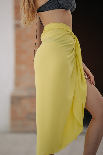 Pareo Liso Largo Amarillo