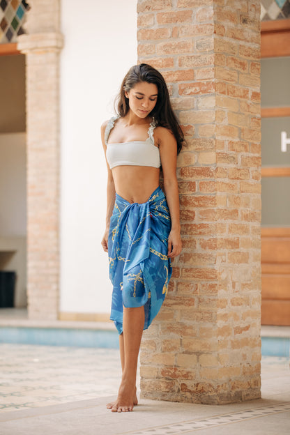 Pañuelo XL cadenas Azul