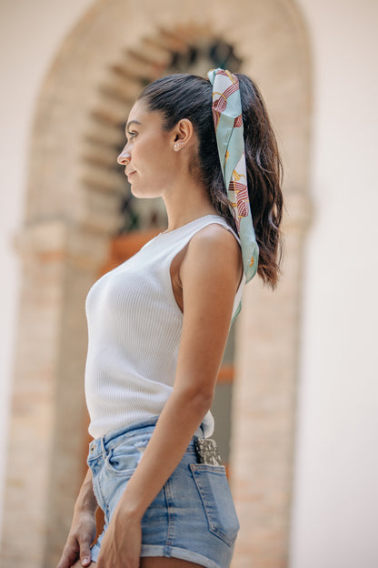 Pañuelo cadenas marco verde