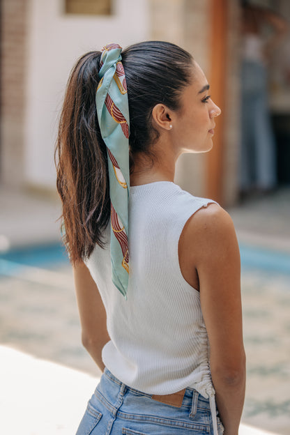 Pañuelo cadenas marco verde