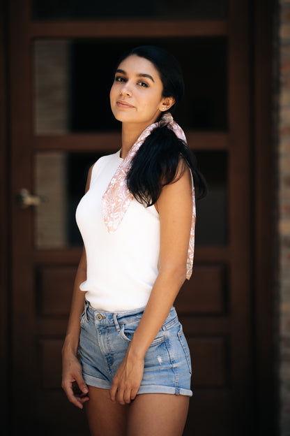 Pañuelo mosaico rosa