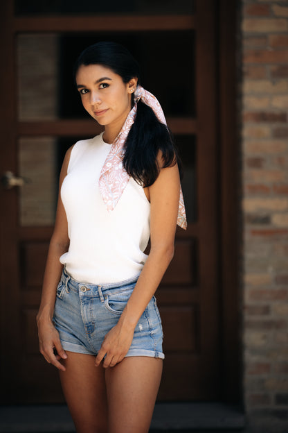 Pañuelo mosaico rosa