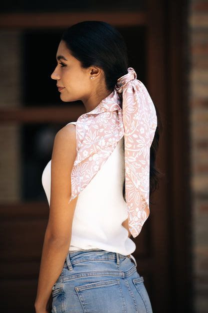 Pañuelo mosaico rosa