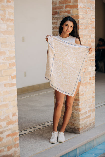 Pañuelo mosaico beige