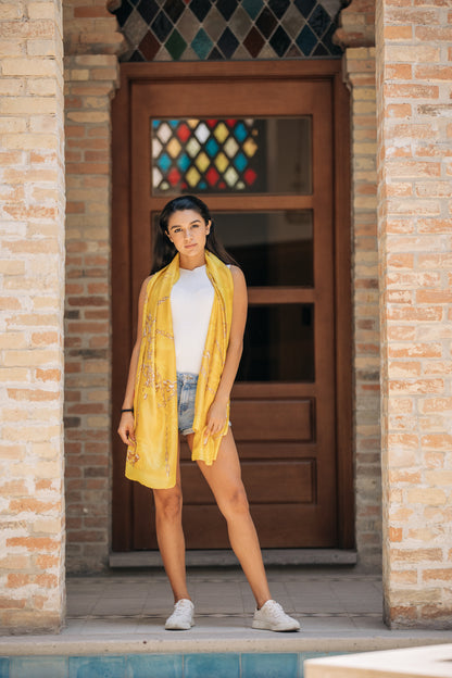 Pañuelo XL cadenas Amarilla