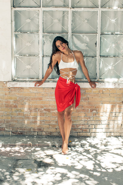 Pareo Liso Mini Rojo