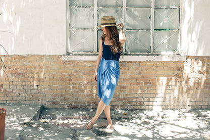 Pareo Liso Largo Azul