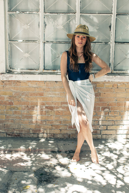 Pareo Liso Largo Blanco