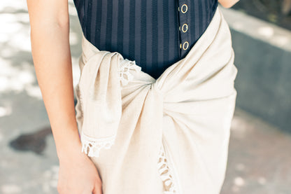 Pareo lino beige
