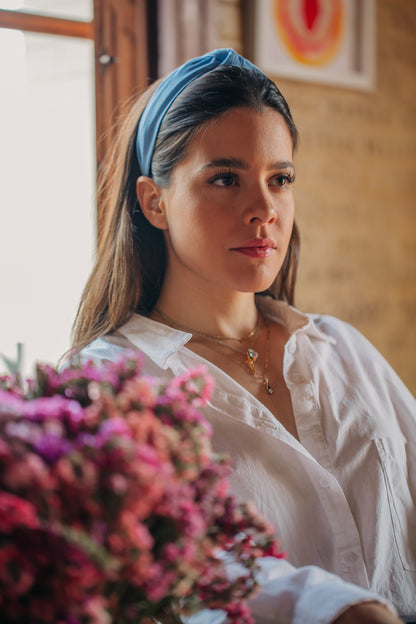 Diadema mezclilla clara