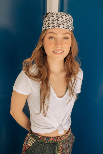 Pañuelo mosaico negro chico