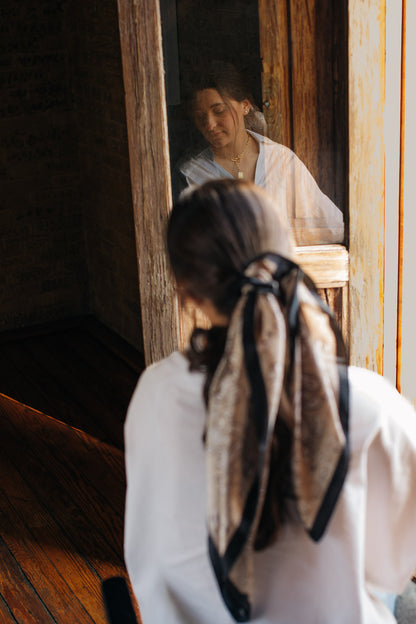 Pañuelo estilo paliacate beige