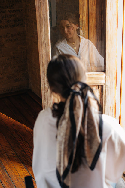 Pañuelo estilo paliacate beige